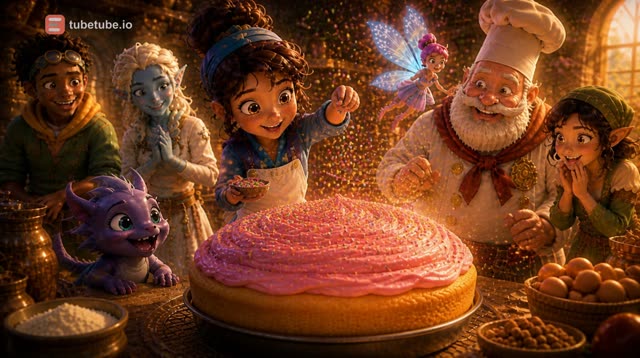 Scene 12 - Baking a Magical Cartoon Cake