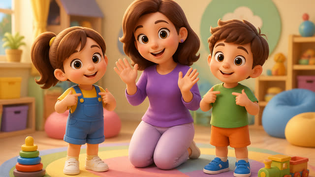 Scene 1 - 🎵 Touch, Tap & Wiggle! | Body Parts Song for Kids