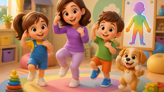 Scene 2 - 🎵 Touch, Tap & Wiggle! | Body Parts Song for Kids
