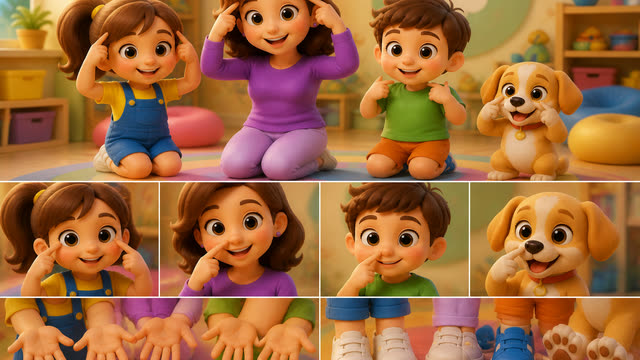Scene 5 - 🎵 Touch, Tap & Wiggle! | Body Parts Song for Kids