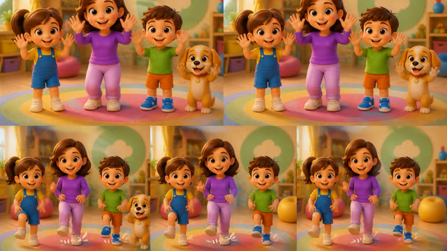 Scene 8 - 🎵 Touch, Tap & Wiggle! | Body Parts Song for Kids