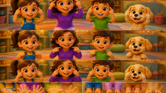 Scene 17 - 🎵 Touch, Tap & Wiggle! | Body Parts Song for Kids