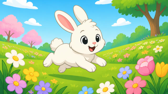 Scene 1 - 🎵 “Hop, Hop, Bunny!” 🐰