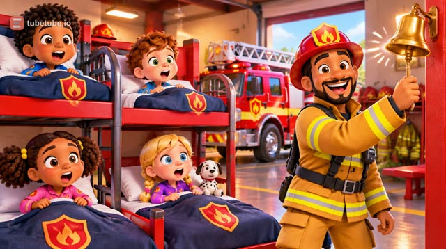 Scene 4 - 🚒 Pin-Pon, les petits pompiers ! 🎶 | Chanson des Pompiers pour Enfants | Comptine 3-5 Ans
