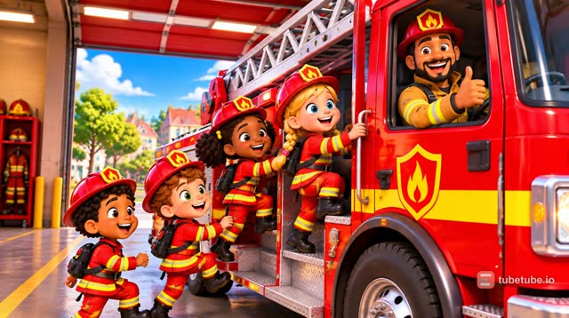 Scene 6 - 🚒 Pin-Pon, les petits pompiers ! 🎶 | Chanson des Pompiers pour Enfants | Comptine 3-5 Ans
