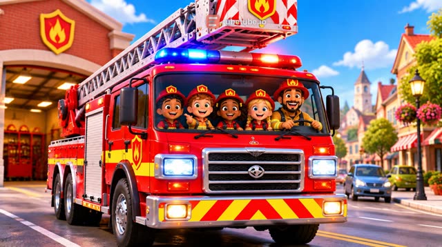 Scene 7 - 🚒 Pin-Pon, les petits pompiers ! 🎶 | Chanson des Pompiers pour Enfants | Comptine 3-5 Ans