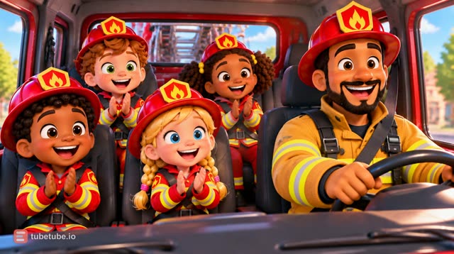 Scene 9 - 🚒 Pin-Pon, les petits pompiers ! 🎶 | Chanson des Pompiers pour Enfants | Comptine 3-5 Ans