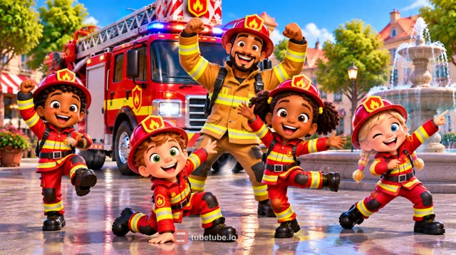 Scene 10 - 🚒 Pin-Pon, les petits pompiers ! 🎶 | Chanson des Pompiers pour Enfants | Comptine 3-5 Ans