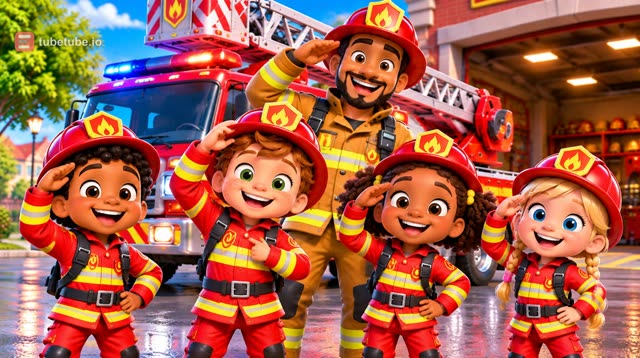 Scene 13 - 🚒 Pin-Pon, les petits pompiers ! 🎶 | Chanson des Pompiers pour Enfants | Comptine 3-5 Ans