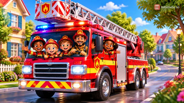 Scene 14 - 🚒 Pin-Pon, les petits pompiers ! 🎶 | Chanson des Pompiers pour Enfants | Comptine 3-5 Ans