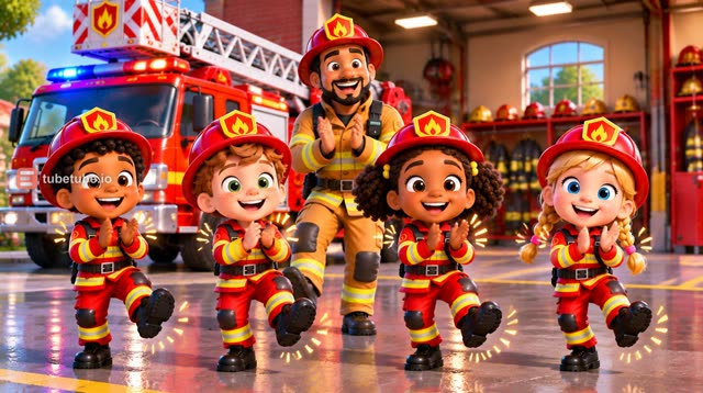 Scene 21 - 🚒 Pin-Pon, les petits pompiers ! 🎶 | Chanson des Pompiers pour Enfants | Comptine 3-5 Ans