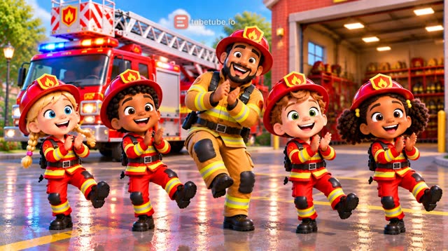 Scene 25 - 🚒 Pin-Pon, les petits pompiers ! 🎶 | Chanson des Pompiers pour Enfants | Comptine 3-5 Ans