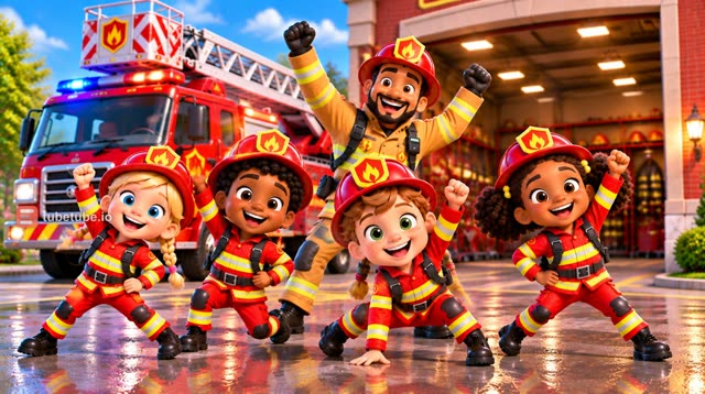 Scene 26 - 🚒 Pin-Pon, les petits pompiers ! 🎶 | Chanson des Pompiers pour Enfants | Comptine 3-5 Ans