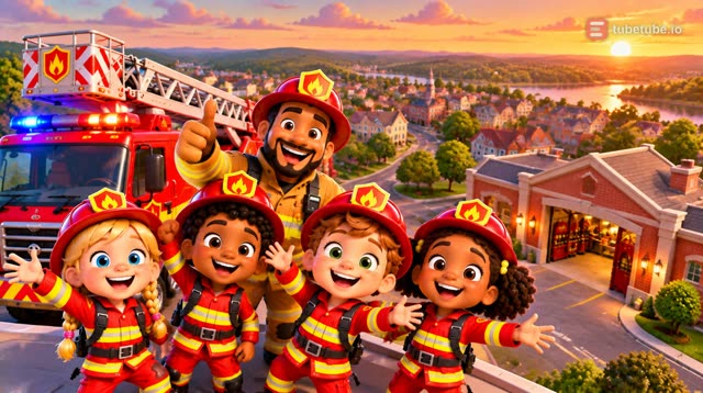 Scene 29 - 🚒 Pin-Pon, les petits pompiers ! 🎶 | Chanson des Pompiers pour Enfants | Comptine 3-5 Ans