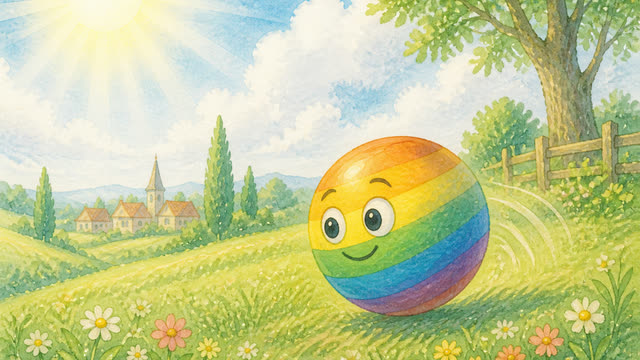 Scene 3 - The Bouncing Rainbow Ball