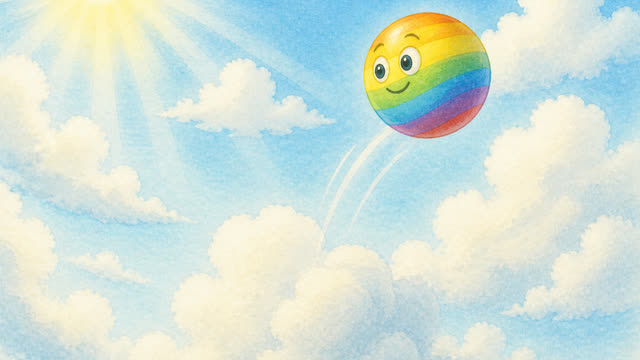 Scene 4 - The Bouncing Rainbow Ball