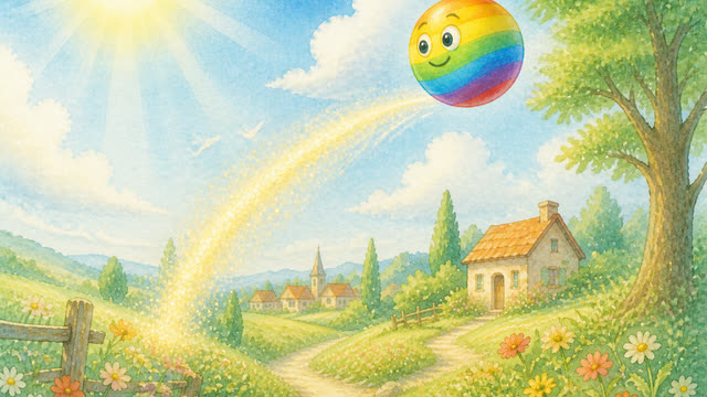 Scene 5 - The Bouncing Rainbow Ball