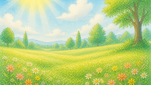 Scene 9 - The Bouncing Rainbow Ball
