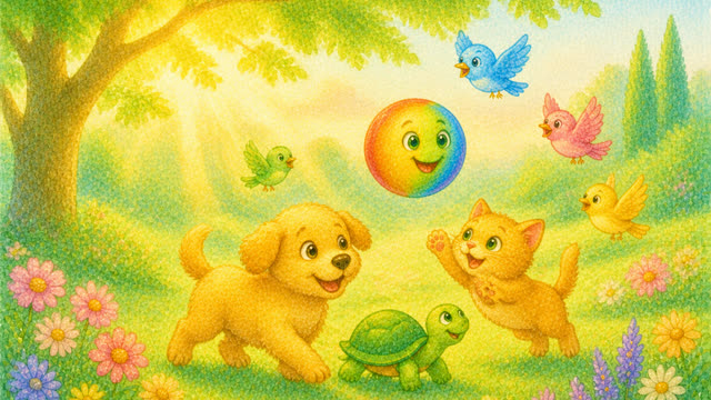 Scene 20 - The Bouncing Rainbow Ball