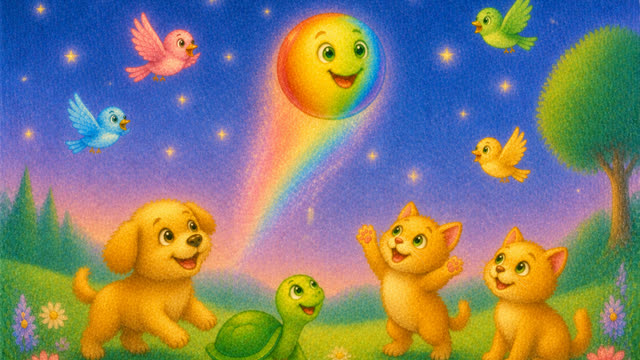 Scene 29 - The Bouncing Rainbow Ball
