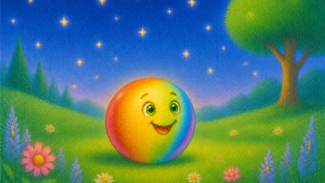 Scene 32 - The Bouncing Rainbow Ball
