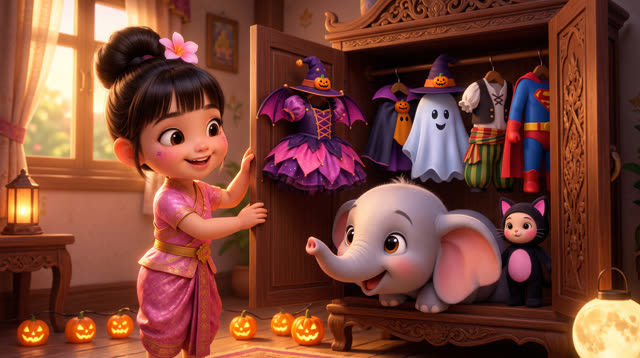 Scene 2 - มะลิกับยักษ์ใจดีในคืนฮาโลวีน 🎃