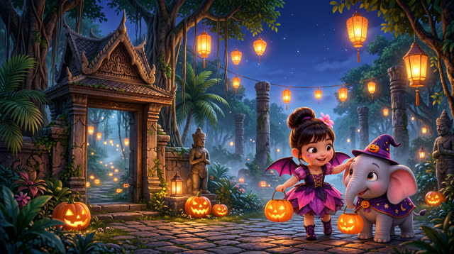 Scene 8 - มะลิกับยักษ์ใจดีในคืนฮาโลวีน 🎃