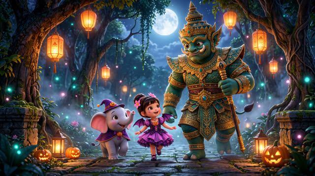 Scene 13 - มะลิกับยักษ์ใจดีในคืนฮาโลวีน 🎃