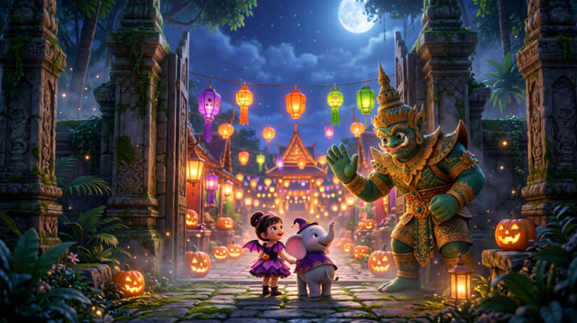 Scene 14 - มะลิกับยักษ์ใจดีในคืนฮาโลวีน 🎃