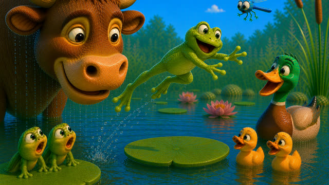 Scene 52 - La Grenouille qui Veut se Faire plus Grosse que le Bœuf