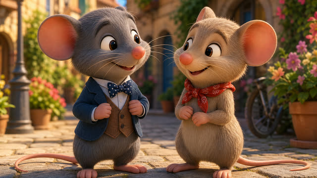 Scene 1 - Le Rat des Villes et le Rat des Champs
