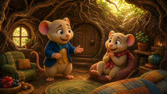 Scene 42 - Le Rat des Villes et le Rat des Champs