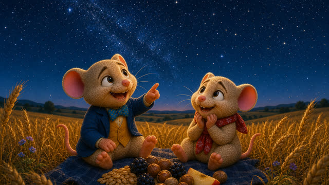 Scene 48 - Le Rat des Villes et le Rat des Champs