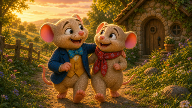 Scene 53 - Le Rat des Villes et le Rat des Champs