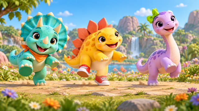 Scene 1 - Dino Stomp & Freeze!
