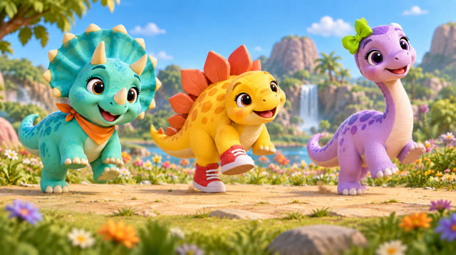 Scene 2 - Dino Stomp & Freeze!