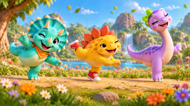 Scene 13 - Dino Stomp & Freeze!