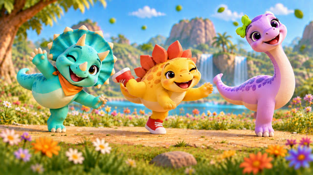 Scene 18 - Dino Stomp & Freeze!