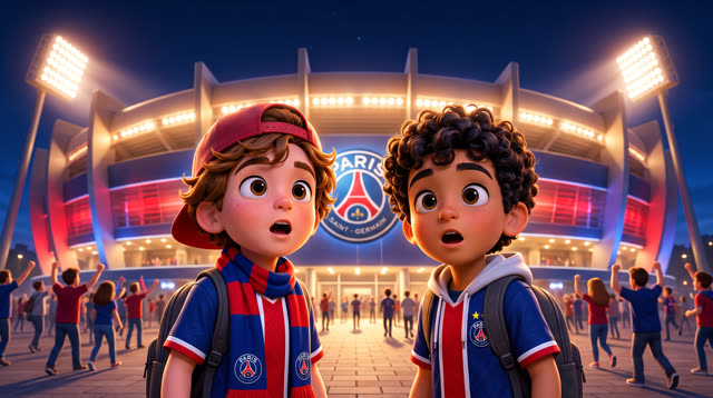 Scene 3 - Noah & Mehdi découvrent le PSG 🔴🔵 | Une soirée au Parc | Lala Kids Planet