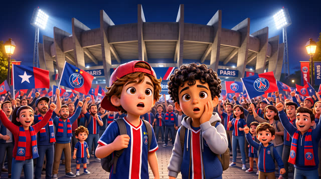Scene 4 - Noah & Mehdi découvrent le PSG 🔴🔵 | Une soirée au Parc | Lala Kids Planet