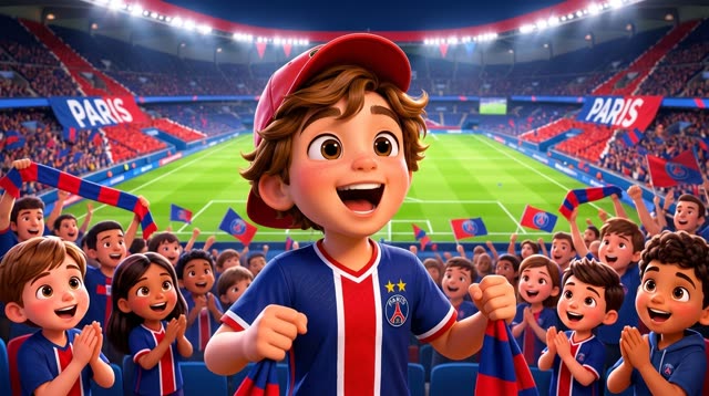 Scene 15 - Noah & Mehdi découvrent le PSG 🔴🔵 | Une soirée au Parc | Lala Kids Planet