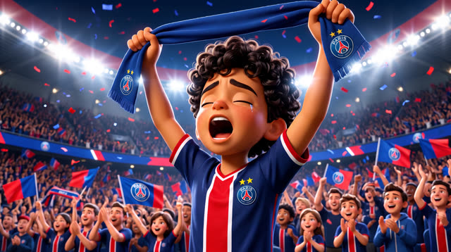 Scene 16 - Noah & Mehdi découvrent le PSG 🔴🔵 | Une soirée au Parc | Lala Kids Planet