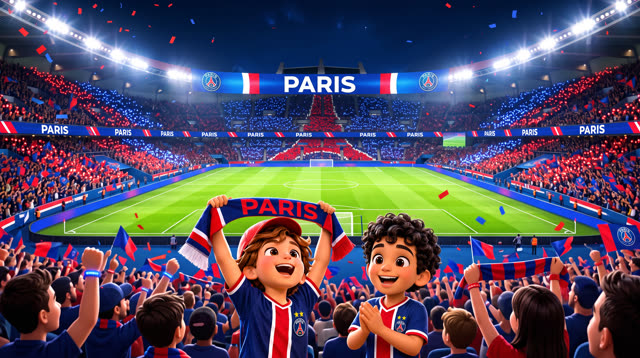 Scene 17 - Noah & Mehdi découvrent le PSG 🔴🔵 | Une soirée au Parc | Lala Kids Planet