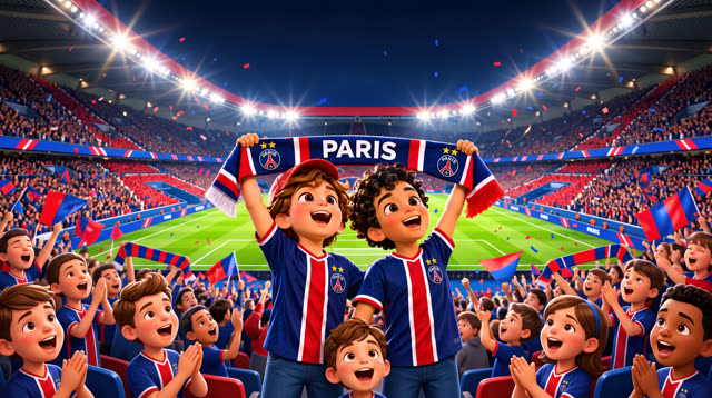Scene 20 - Noah & Mehdi découvrent le PSG 🔴🔵 | Une soirée au Parc | Lala Kids Planet