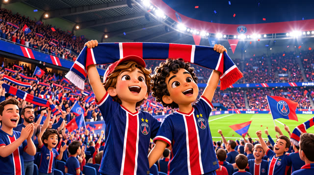 Scene 21 - Noah & Mehdi découvrent le PSG 🔴🔵 | Une soirée au Parc | Lala Kids Planet