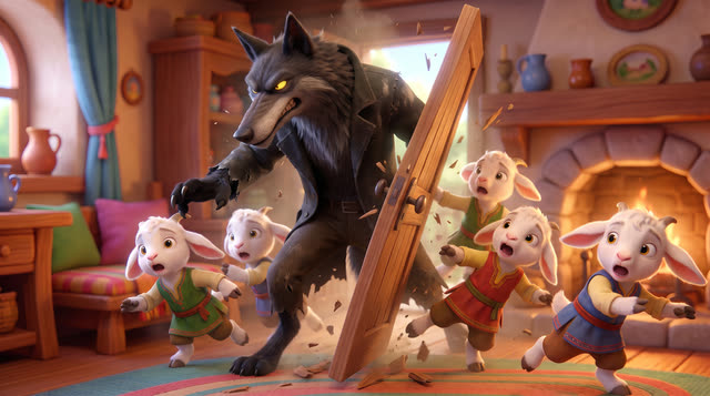 Scene 17 - Le Loup et les Sept Chevreaux