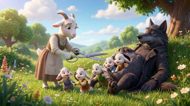 Scene 26 - Le Loup et les Sept Chevreaux