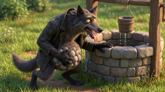 Scene 30 - Le Loup et les Sept Chevreaux