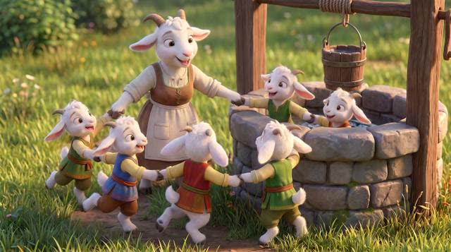 Scene 34 - Le Loup et les Sept Chevreaux