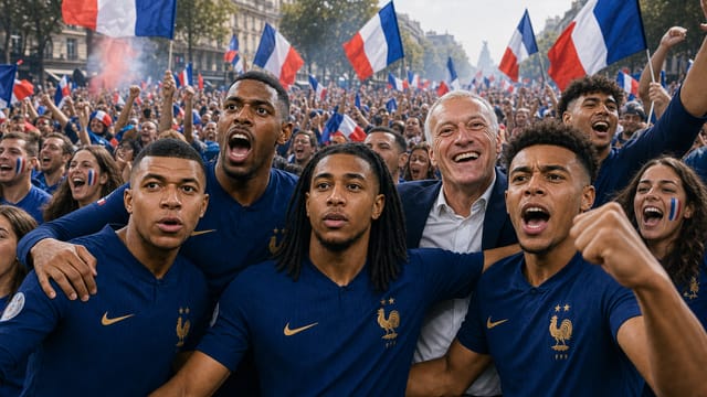 Désiré Doué, Dembélé, Olise, Kylian Mbappé